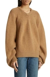 KHAITE NALANI CASHMERE V-NECK SWEATER