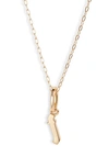 Miranda Frye Sophie Customized Initial Pendant Necklace In Gold - T