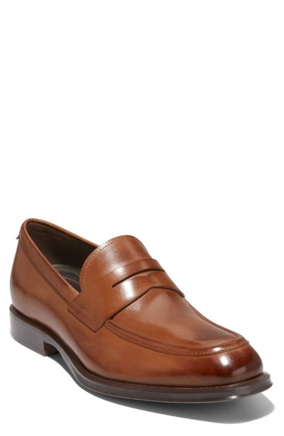 Cole Haan Modern Classics Penny Loafer In British Tan-dark Chocolate