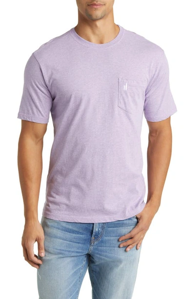 Johnnie-o Dale Heathered Pocket T-shirt In Aster