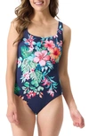TOMMY BAHAMA ISLAND CAYS FLORA REVERSIBLE ONE-PIECE SWIMSUIT