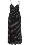 ALESSANDRA RICH ALESSANDRA RICH POLKA DOT SLIP DRESS WITH STUDS AND RHINESTONES