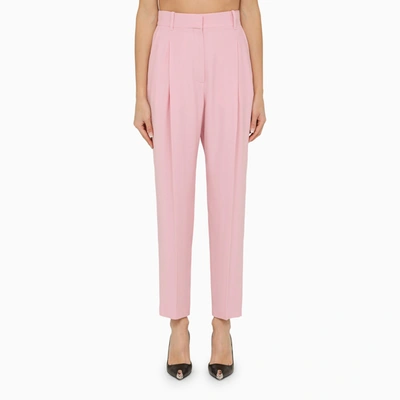 ALEXANDER MCQUEEN ALEXANDER MC QUEEN PINK REGULAR TROUSERS WITH PLEATS