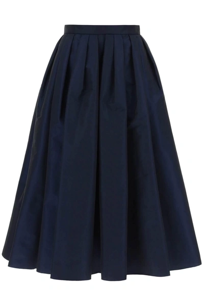 Alexander Mcqueen Circular Skirt In Polyfaille In Blue