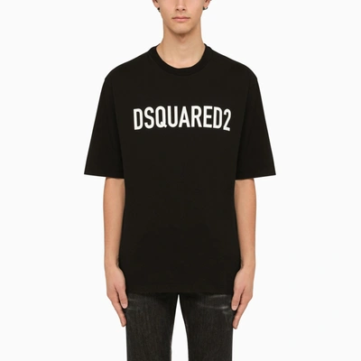 DSQUARED2 DSQUARED2 BLACK CREW NECK T SHIRT WITH LOGO