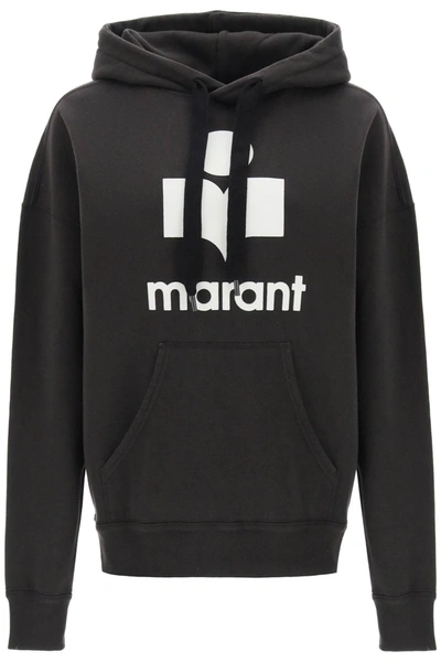 MARANT ETOILE MARANT ETOILE MANSEL HOODIE WITH FLOCKED LOGO