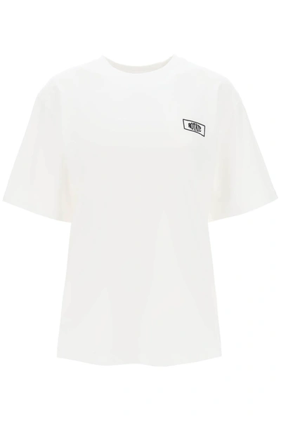 ROTATE BIRGER CHRISTENSEN ROTATE T SHIRT WITH LOGO EMBROIDERY