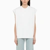 STELLA MCCARTNEY STELLA MC CARTNEY WHITE COTTON OVER VEST WITH LOGO