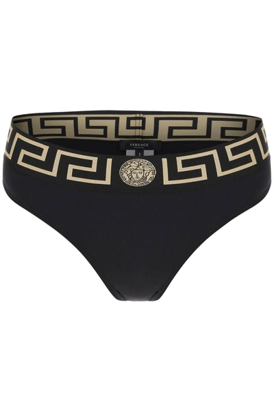 VERSACE VERSACE BIKINI BOTTOM WITH GRECA BAND