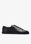 SAINT LAURENT ANDY LOW-TOP LEATHER SNEAKERS