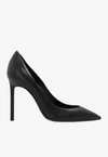 SAINT LAURENT ANJA 105 LEATHER POINTED PUMPS