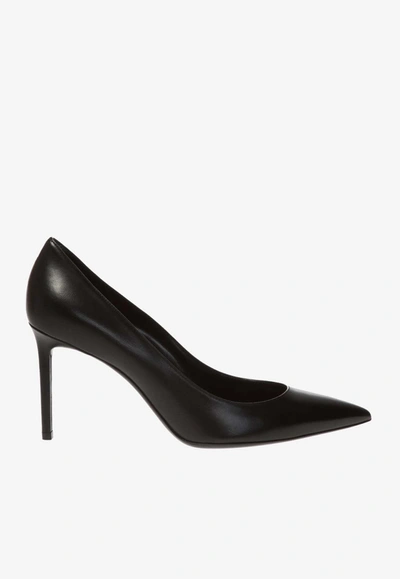 SAINT LAURENT ANJA 85 PUMPS IN SMOOTH LEATHER