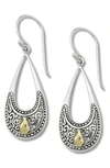 Samuel B. Sterling Silver & 18k Gold Drop Earrings In Silver And Gold