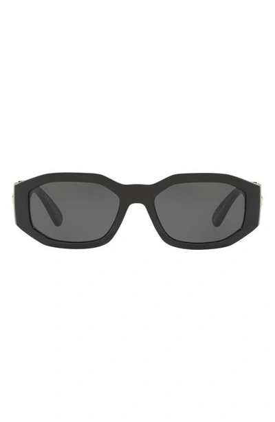 Versace 55mm Irregular Sunglasses In Black