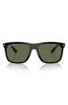 Ray Ban Boyfriend Two 60mm Polarized Square Sunglasses In Black