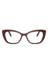 Dolce & Gabbana 54mm Cat Eye Optical Glasses In Red