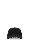 Burberry Polyester Blend Baseball Cap With Curved Brim And Embroidered Eyelets In Black