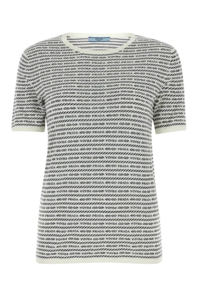 Prada Woman Embroidered Wool Jumper In Grey