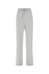 Prada Cashmere Blend Wide Leg Trousers In Gray