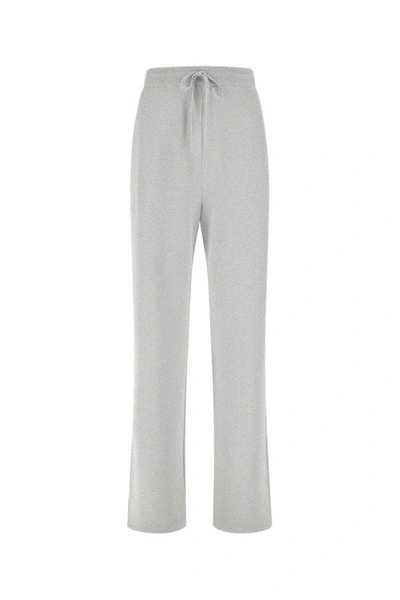 Prada Woman Grey Cashmere Blend Joggers In White