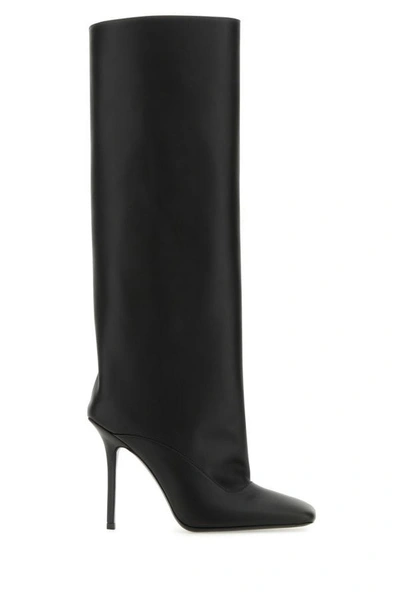 Attico The  Woman Black Leather Sienna Boots