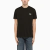 APC A.P.C. BLACK T SHIRT WITH CONTRASTING LOGO LETTERING