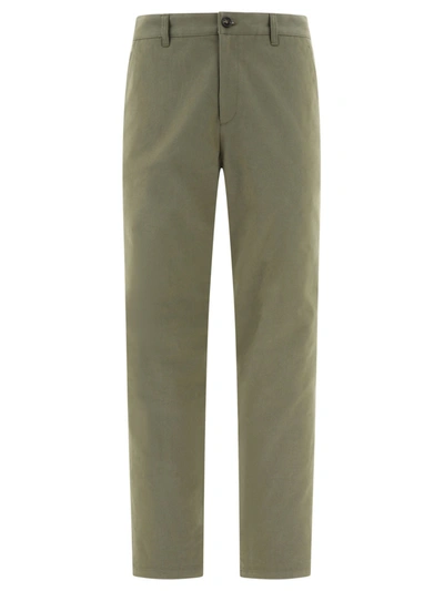 A.p.c. "chino Ville" Trousers In Green