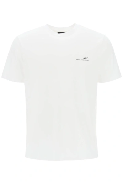 Apc A.p.c. A.p.c. Item 001 Logo Print T-shirt In White