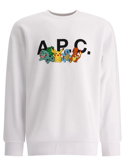 A.p.c. Pokemon Logo Sweatshirt In White