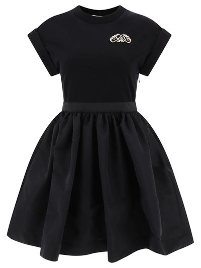 Alexander Mcqueen Alexander Mc Queen Hybrid Dress In Black