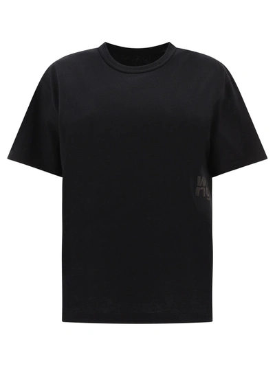 Alexander Wang Puff Logo T Shirt In Black