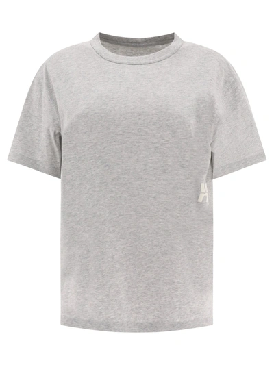 Alexander Wang Puff Logo T Shirt In Light Heather Grey