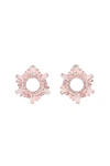 Amina Muaddi Begum Mini Crystal-embellished Earrings In Pink
