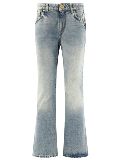 Balmain Western Low-rise Bootcut Jeans In Blue
