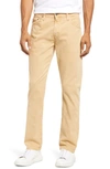 AG EVERETT SUEDED STRETCH SATEEN STRAIGHT FIT PANTS