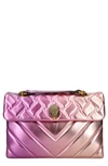 Kurt Geiger Kensington Leather Convertible Shoulder Bag In Pink