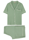 Eberjey Gisele Jersey Knit Pajamas In Green