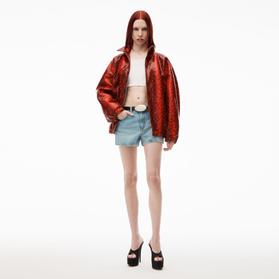 Alexander Wang Shorty High-rise Short In Denim In Vintage Faded Indigo