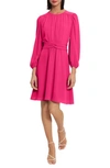 DONNA MORGAN RUCHED WAIST FIT & FLARE DRESS