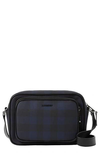 Burberry Paddy Check-pattern Messenger Bag In Navy