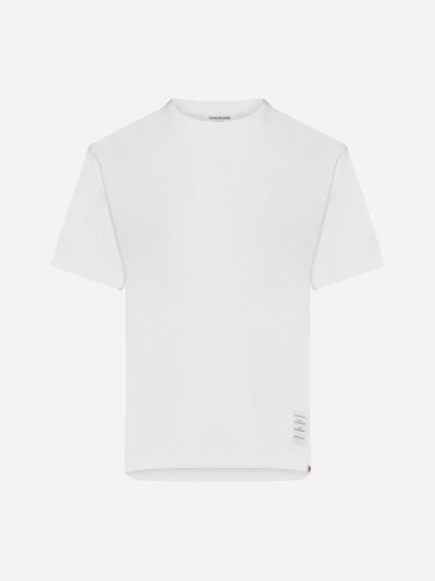 Thom Browne Relaxed-fit Cotton T-shirt In White