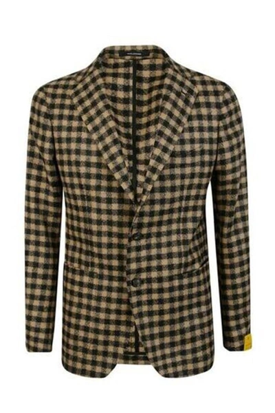 Tagliatore Luxurious Wool Blazer For Men In Brown