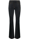 Twinset Mid-rise Flared Jeans In Black