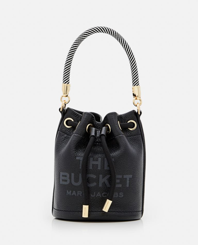 Marc Jacobs The Mini Leather Bucket Bag In Black
