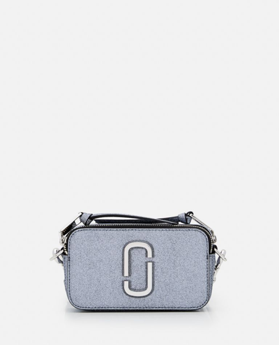 Marc Jacobs The Snapshot Leather Shoulder Bag In Silver
