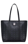 Mcm Toni Logo Medium Shopper Tote Bag In Black