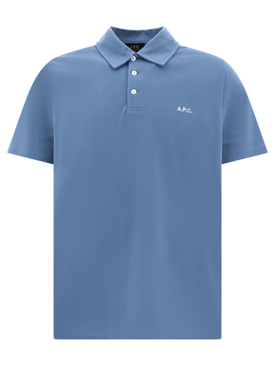 Apc A.p.c. Austin Polo Shirt In Blue 1