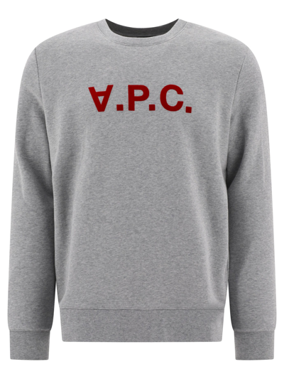 Apc A.p.c. Vpc Sweatshirt In Melange Gray