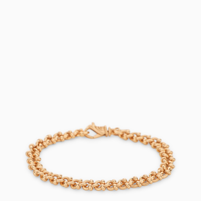 Emanuele Bicocchi Essential Knots Bracelet In 925 Gold-plated Silver In Metal