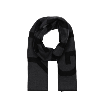 Givenchy Wool Logo Scarf In Gray